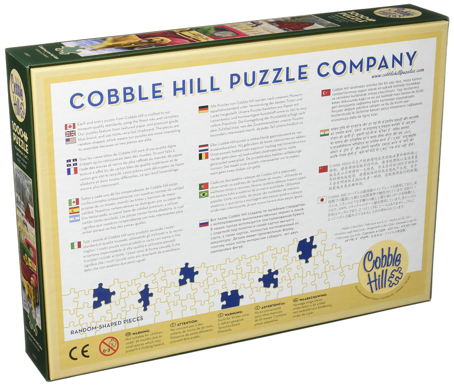 Cobblehill 80127 1000 Pc Christmas On The Farm Puzzle, Various