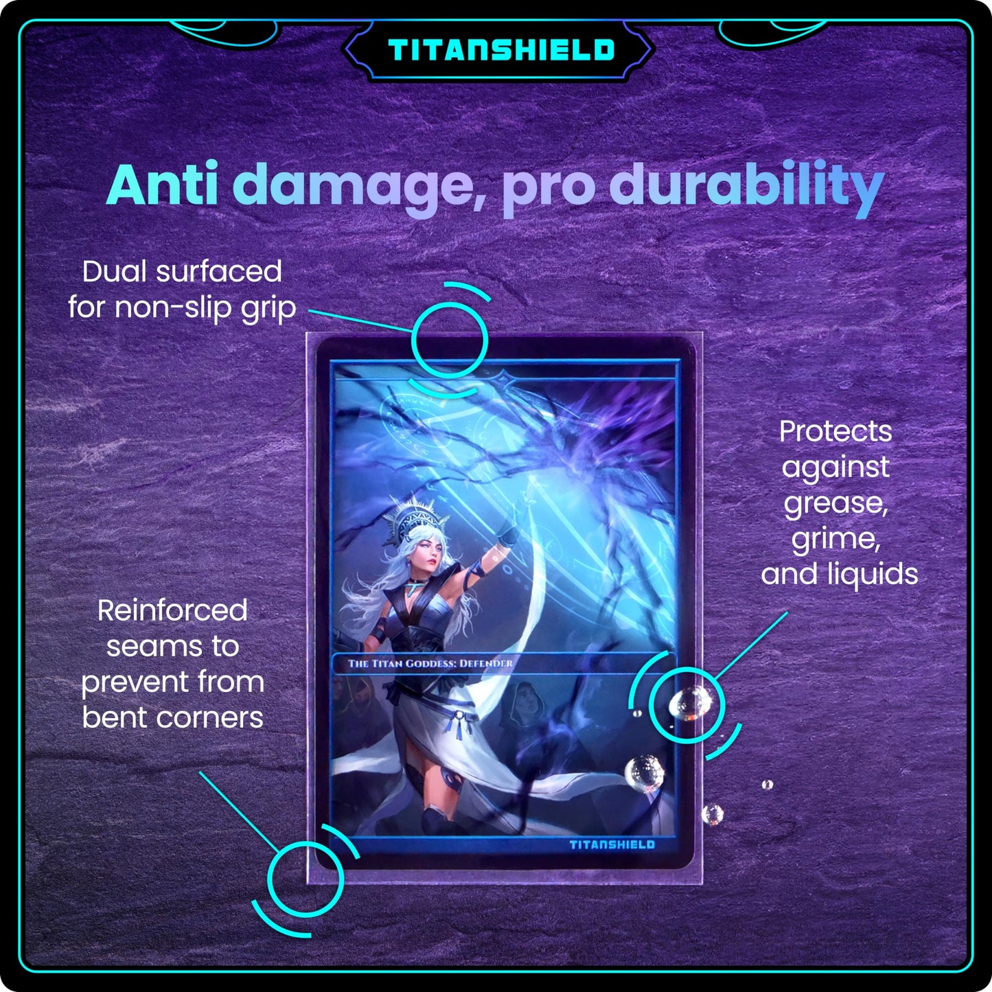 Titanshield Premium Clear Card Sleeves Compatible With Standard Sized Board Games, Mtg Magic The Gathering, Pokemon, Lorcana And Trading Cards 2.5' X 3.5' 66X91Mm (150 Sleeves)