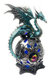 Aint It Nice Dragon Statue On Light Up Led Orb Cycling Through Many Vibrant Colors Collectible Dragon Figurine Fantasy D Cor, T