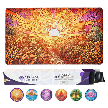Mtg Magic The Gathering Playmat 24X14 Inches, Original Art, Non-Slip Tcg Playmat With Rubber Bottom & Stitched Edges, Commander