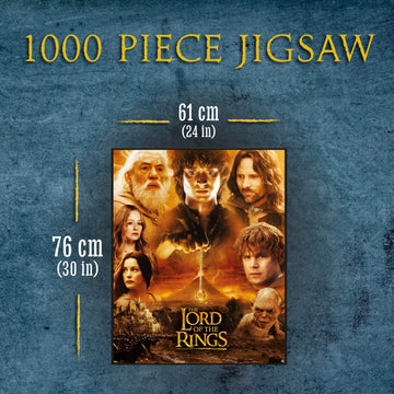 Paladone Lord of The Rings 1000 Piece Jigsaw Puzzle - Multicolor Cardboard, Model PP7632LR