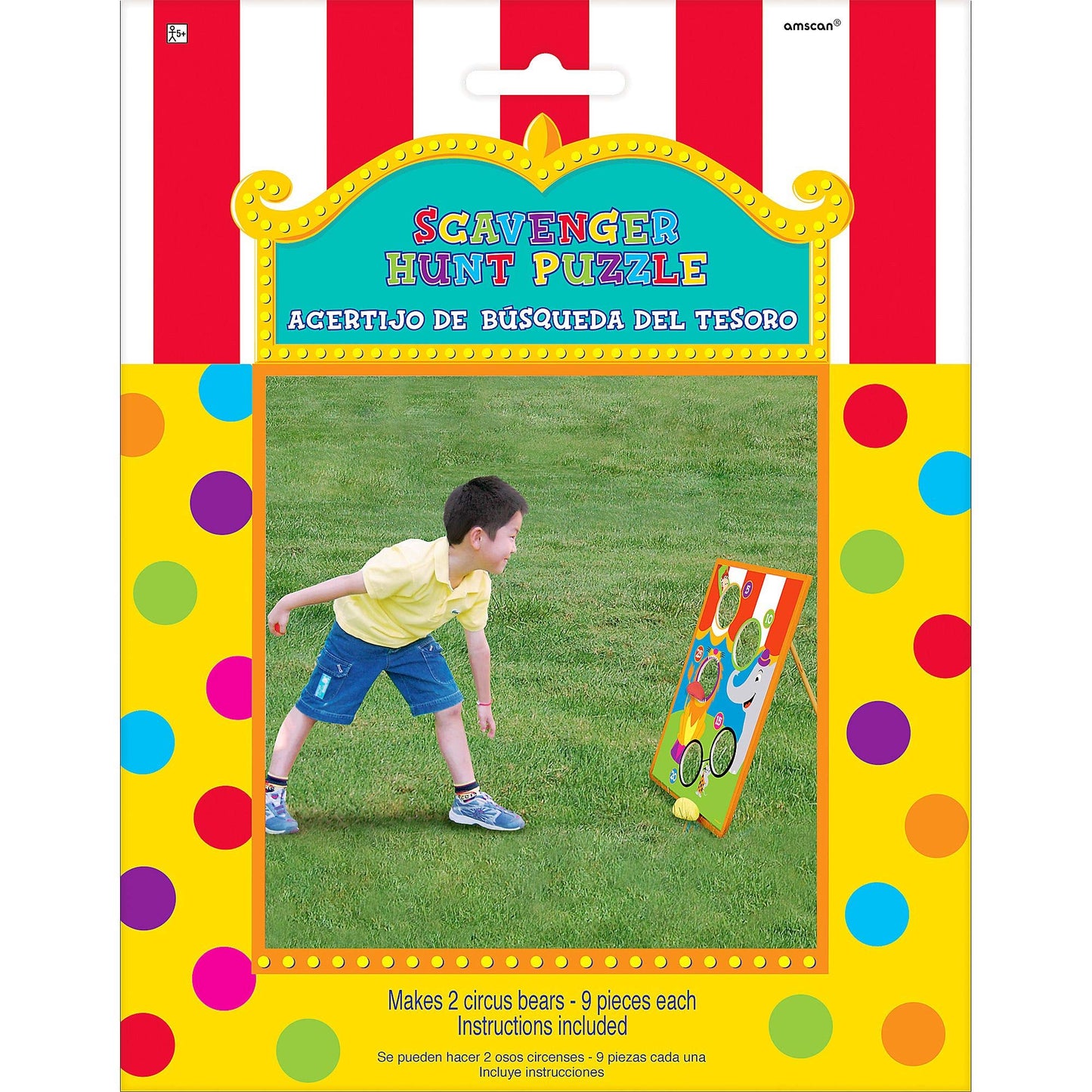 Amscan Ultimate Multicolor Bean Bag Toss Game (1 Set) - Fun & Durable Design, Ideal For Indoor & Outdoor Use - Perfect Party Entertainment,