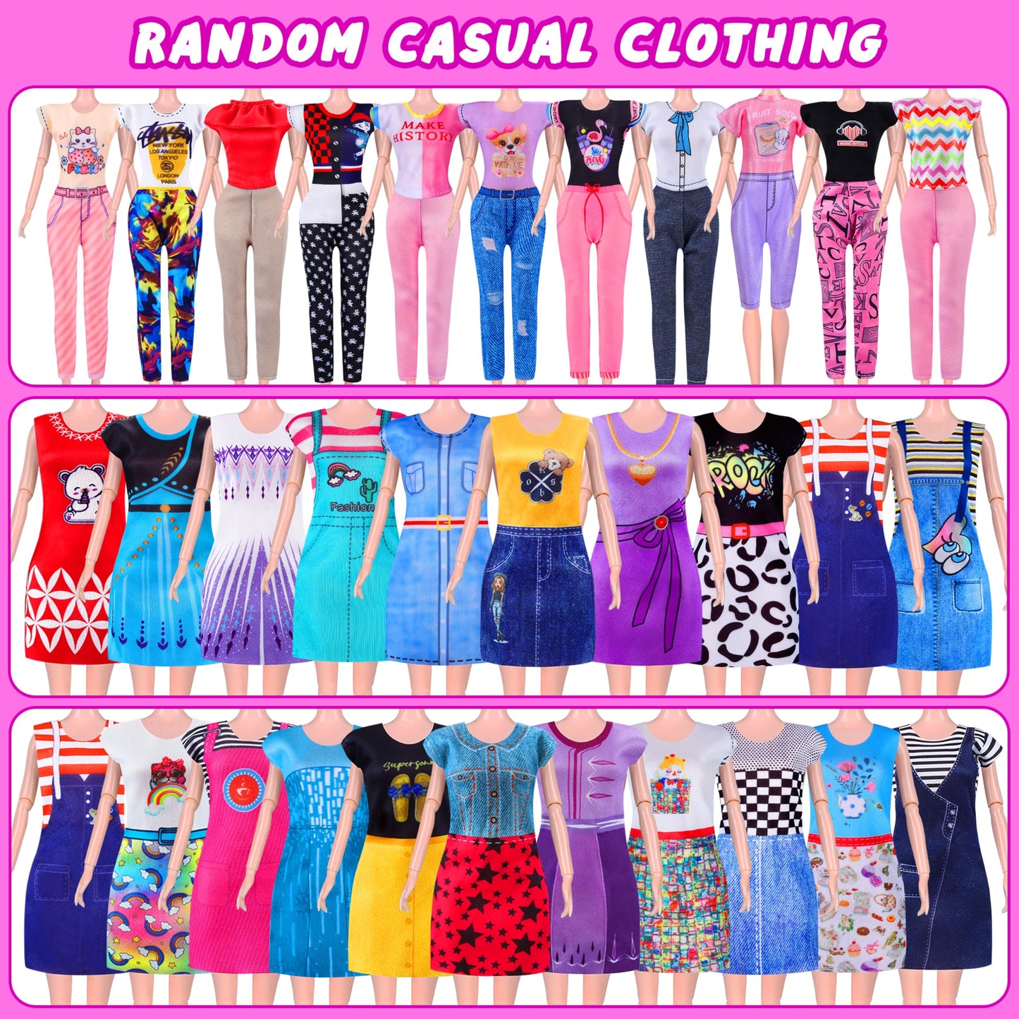 342 Pcs Doll Clothes And Accessories With Doll, Princess Gowns, Fashion Dresses, Top, Pants, Swimsuits, Shoes, Hangers And Other Accessories, Doll Playset Dress Up Toy For Girls Toddlers Gift Toys