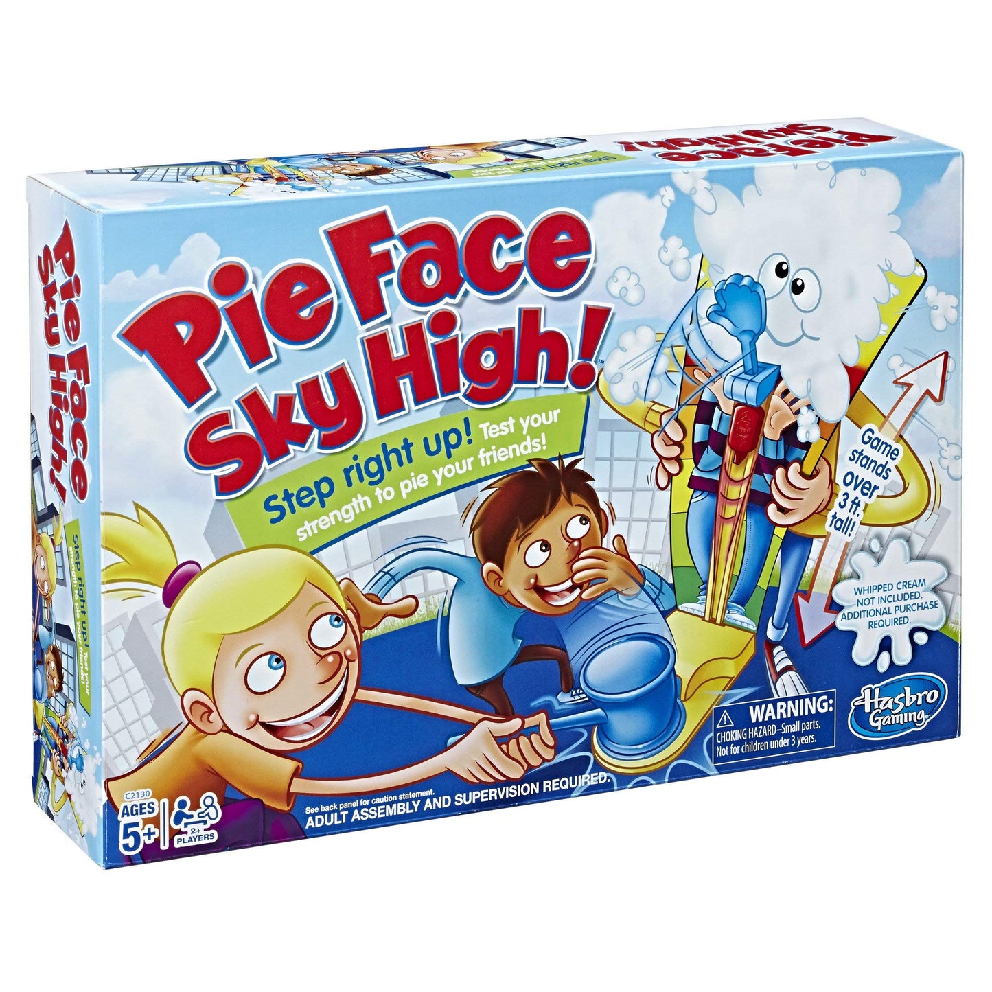 Hasbro Gaming Pie Face Sky High Game, Plastic, Brown, Model C2130, Ages 5-99