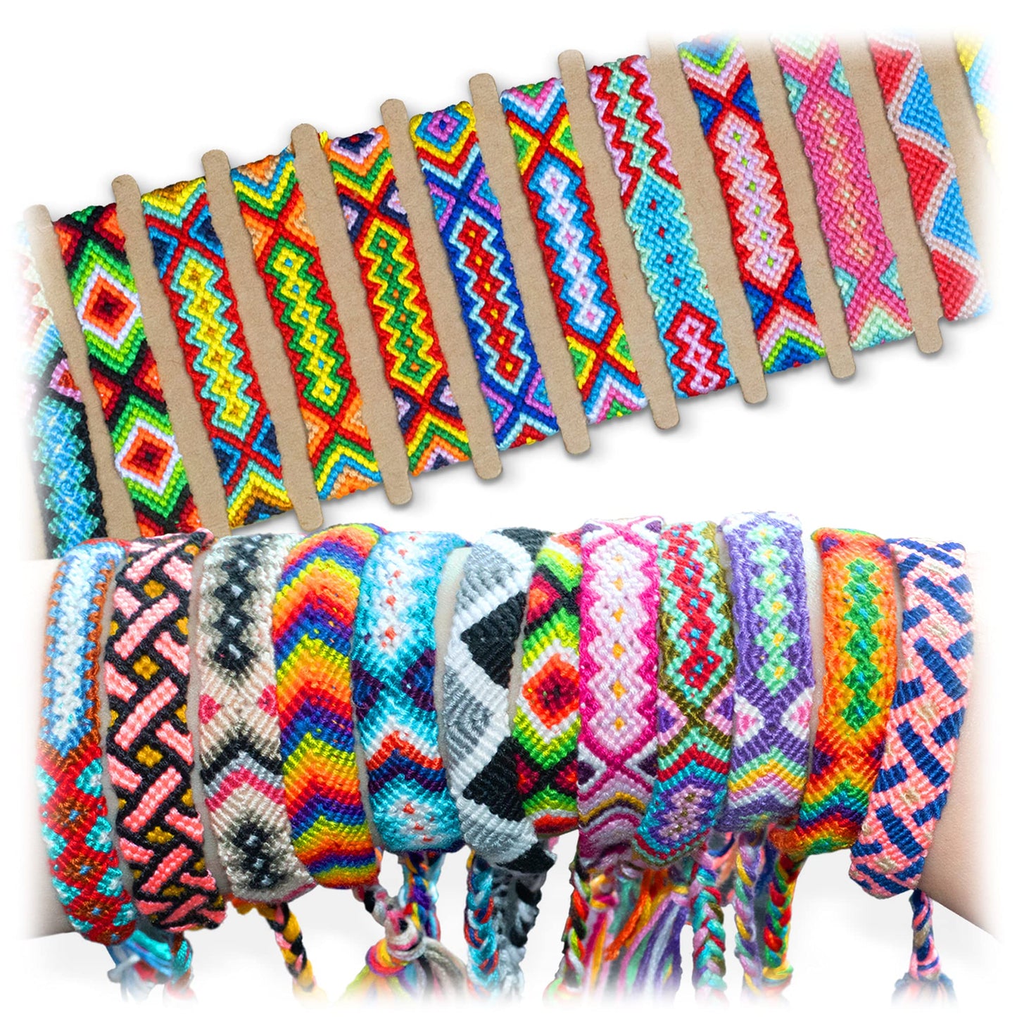 Novelty Place 10 Pcs Woven Bracelet Bulk for Women & Girls - Nepal Style Friendship Bracelets Handmade Braided Rope Wrist String