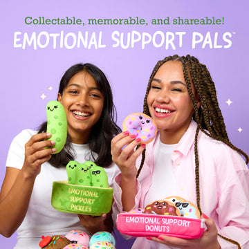 Emotional Support Ice Cream Cones By Relatable, Cuddly Stuffed Animals And Toys, Squishy Toys And Plushies, Great Gift Ideas For Loved Ones Of All Ages, Includes 5 Plushies With Carrying Basket