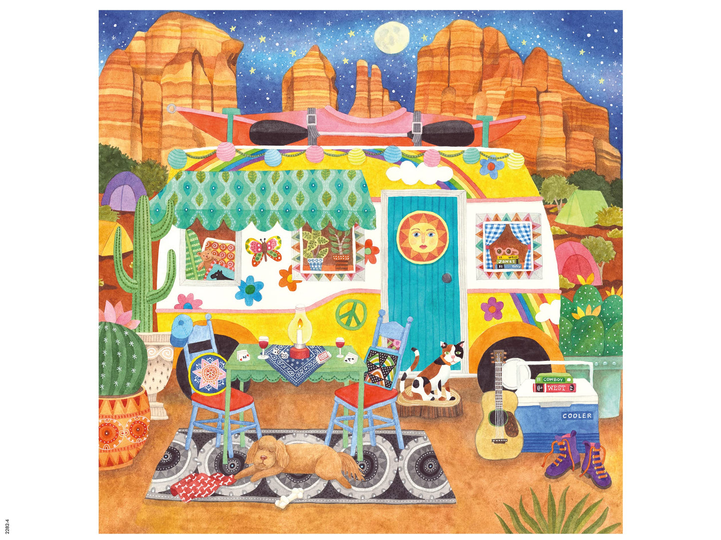 Ceaco - Happy Camper - Canyon Camper - Oversized 300 Piece Jigsaw Puzzle