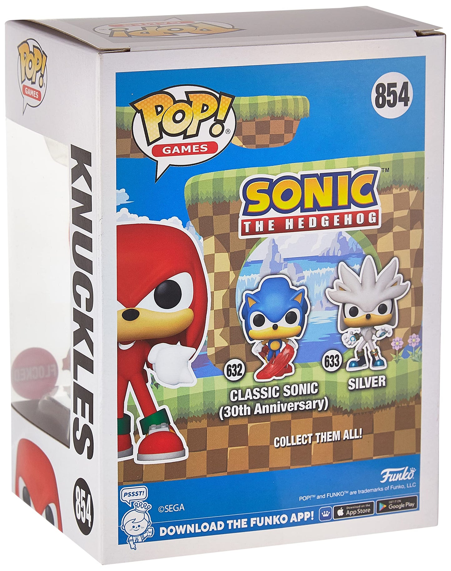 Funko POP! Games Sonic The Hedgehog Flocked Knuckles Vinyl Collectible, Limited Edition, Multi-color, Model 61034