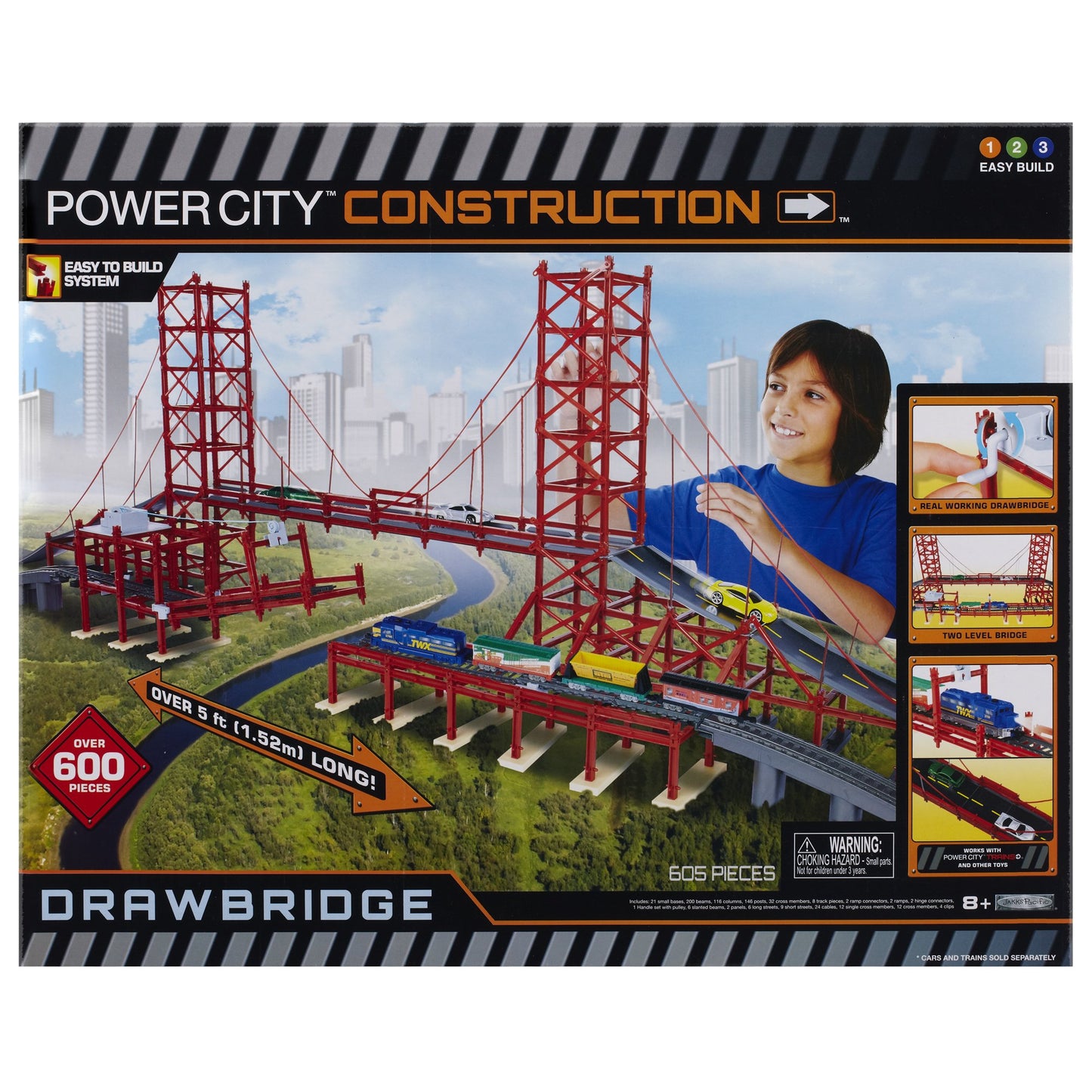 JAKKS Pacific Power City Construction Drawbridge Kit - Plastic, One Size, Model 72174