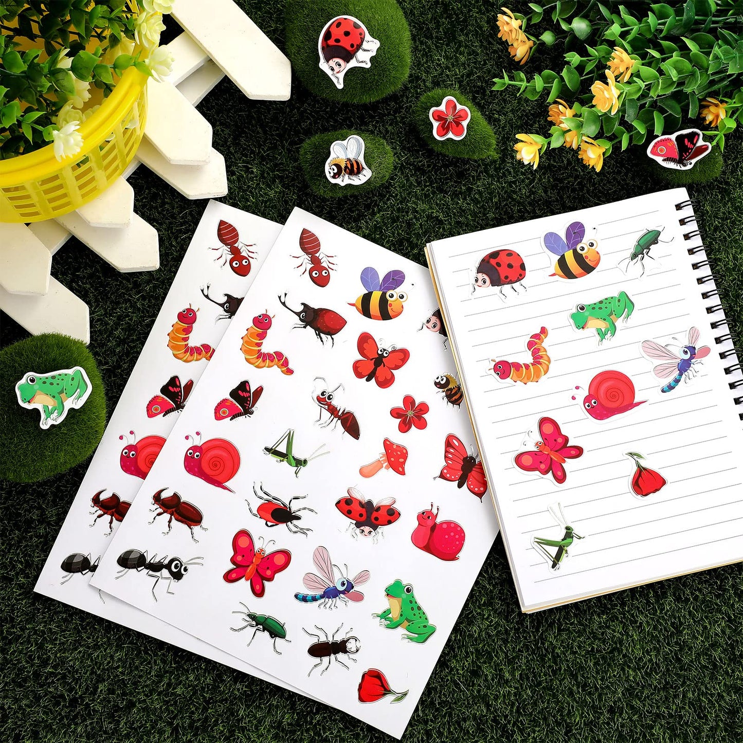 Geyee 520 Pieces Insect Stickers Bug Stickers For Kids Butterfly Scrapbook Stickers Bulk For Craft Boys Girls Water Bottle Lapto