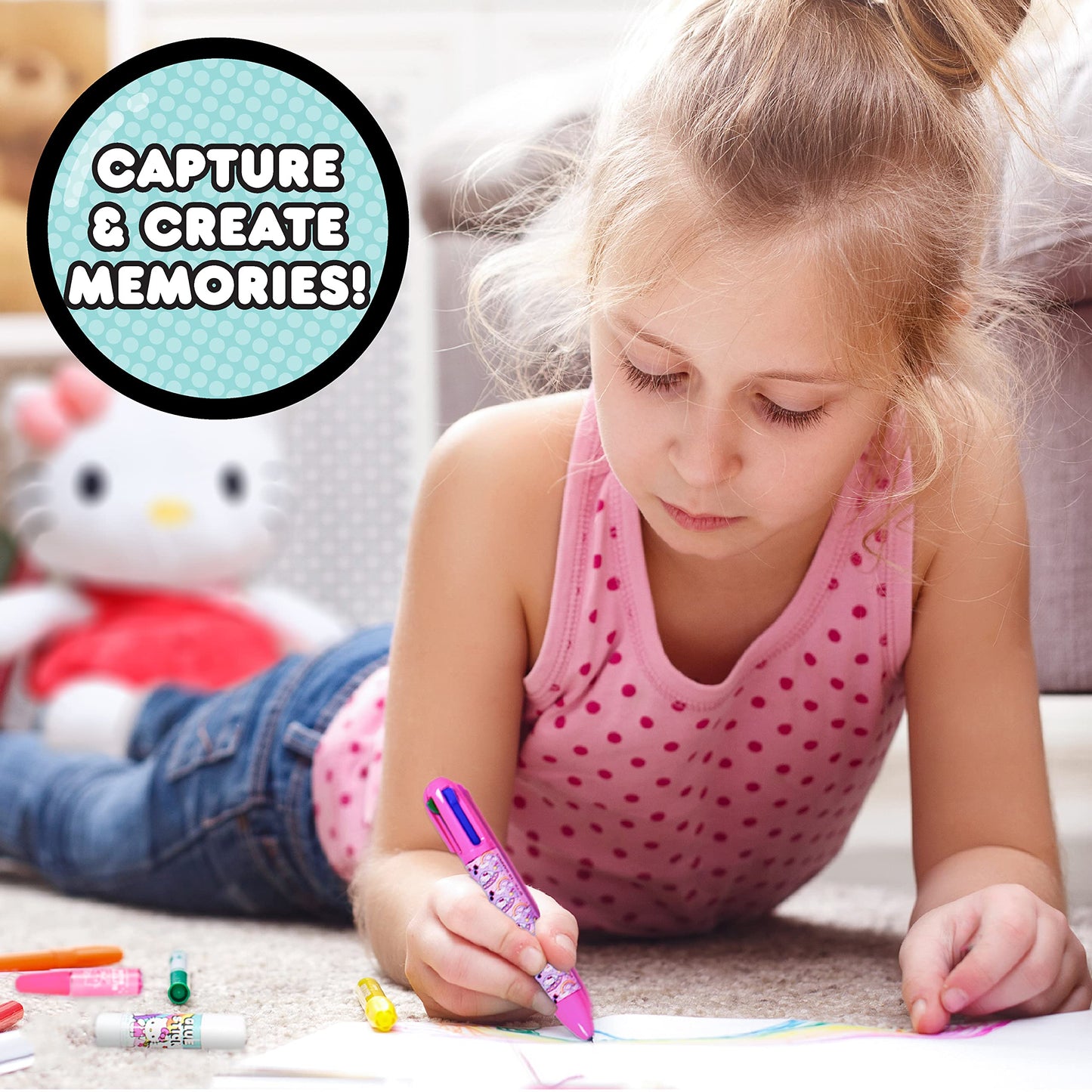 Hello Kitty All-in-One DIY , Design Your Own Scrapbook with Over 250 Essentials, Great Hello Kitty Toys for Weekend Activity, Ph