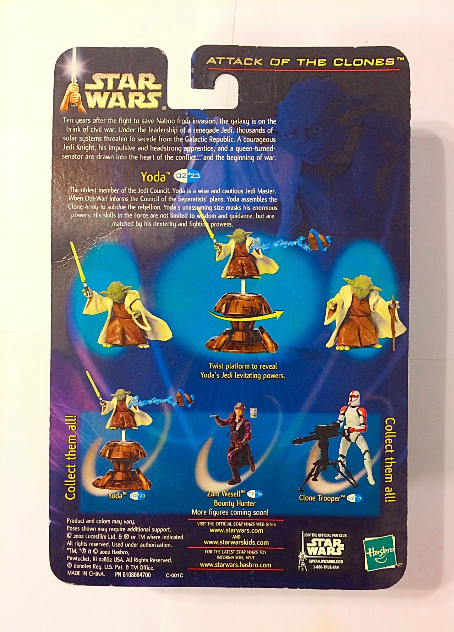 Star Wars Attack Of The Clones Figure: Yoda (Jedi Master)