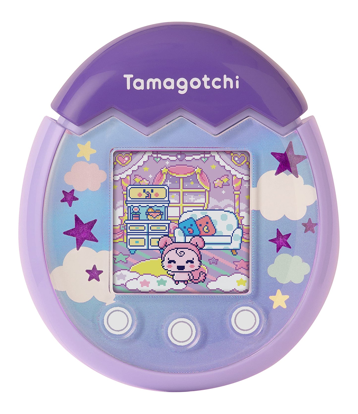 Tamagotchi 42902 Bandai Pix The Next Generation Of Virtual Reality Pet With Camera, Games And Collectable Characters-Sky, Purple, Single