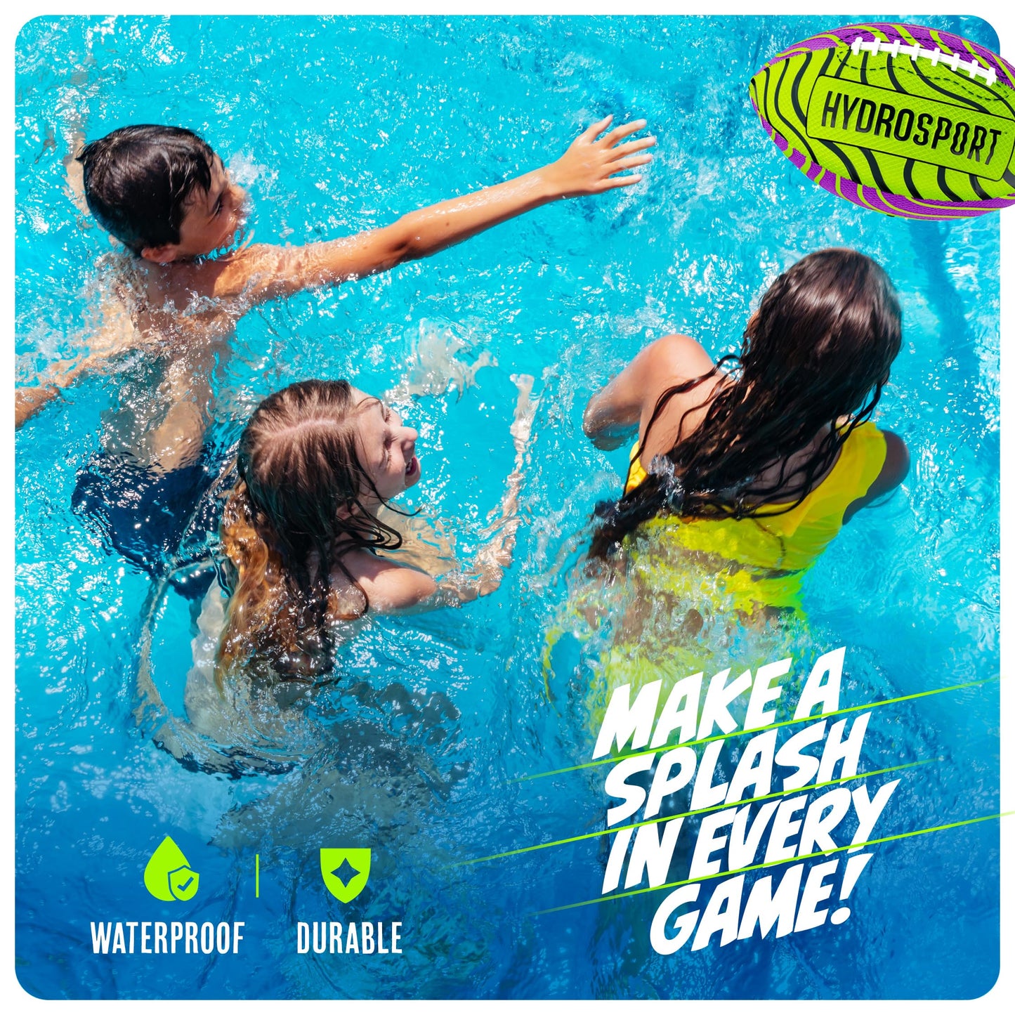 Water Football For Pool, Beach, Lake - Waterproof Pool Toys For Kids Ages 8-12 - Swimming Balls Sports - Family Games - Toy Teen