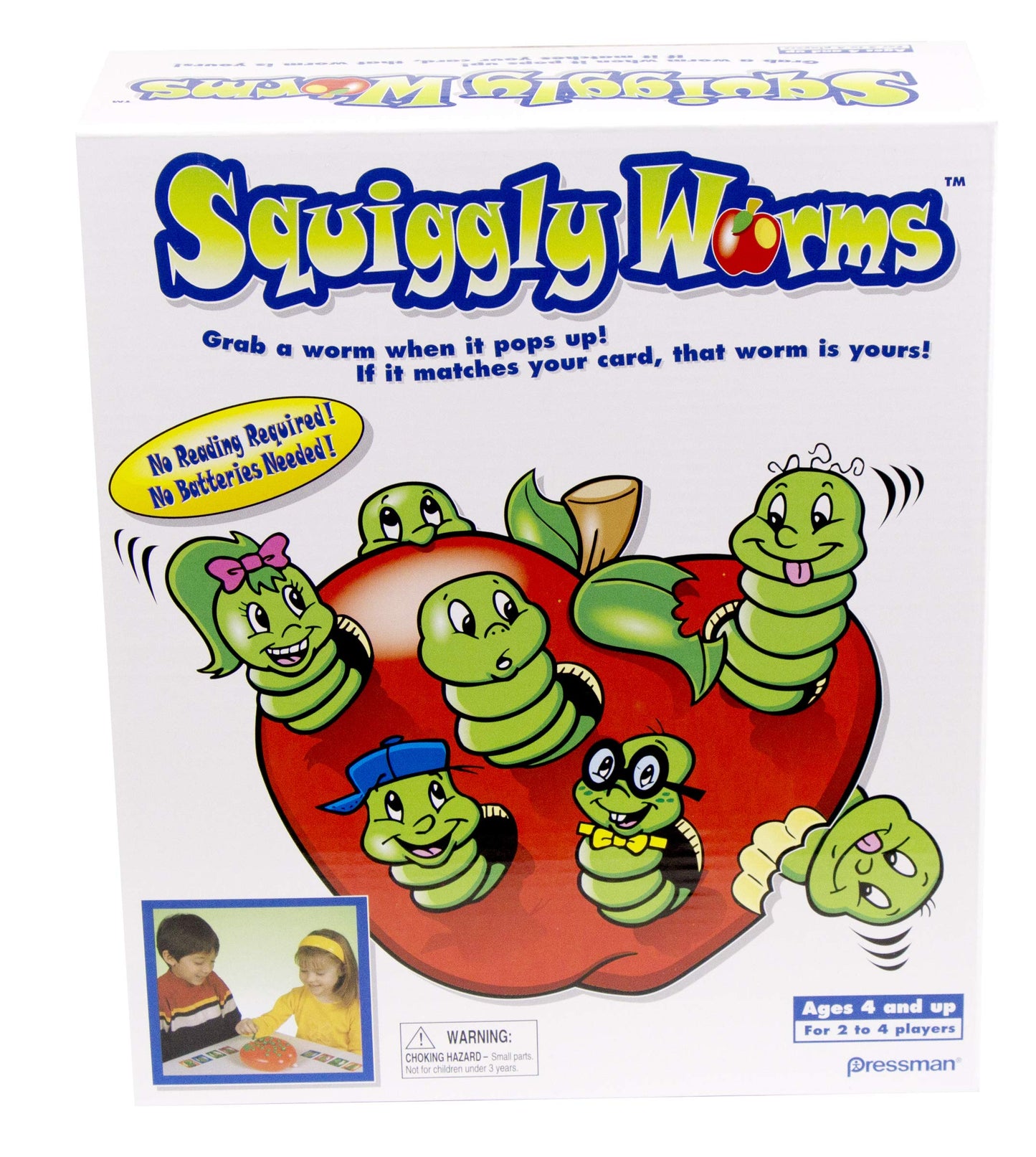 Pressman Squiggly Worms - No Reading Required Color Matching And Counting Action Game Multi Color, 5'