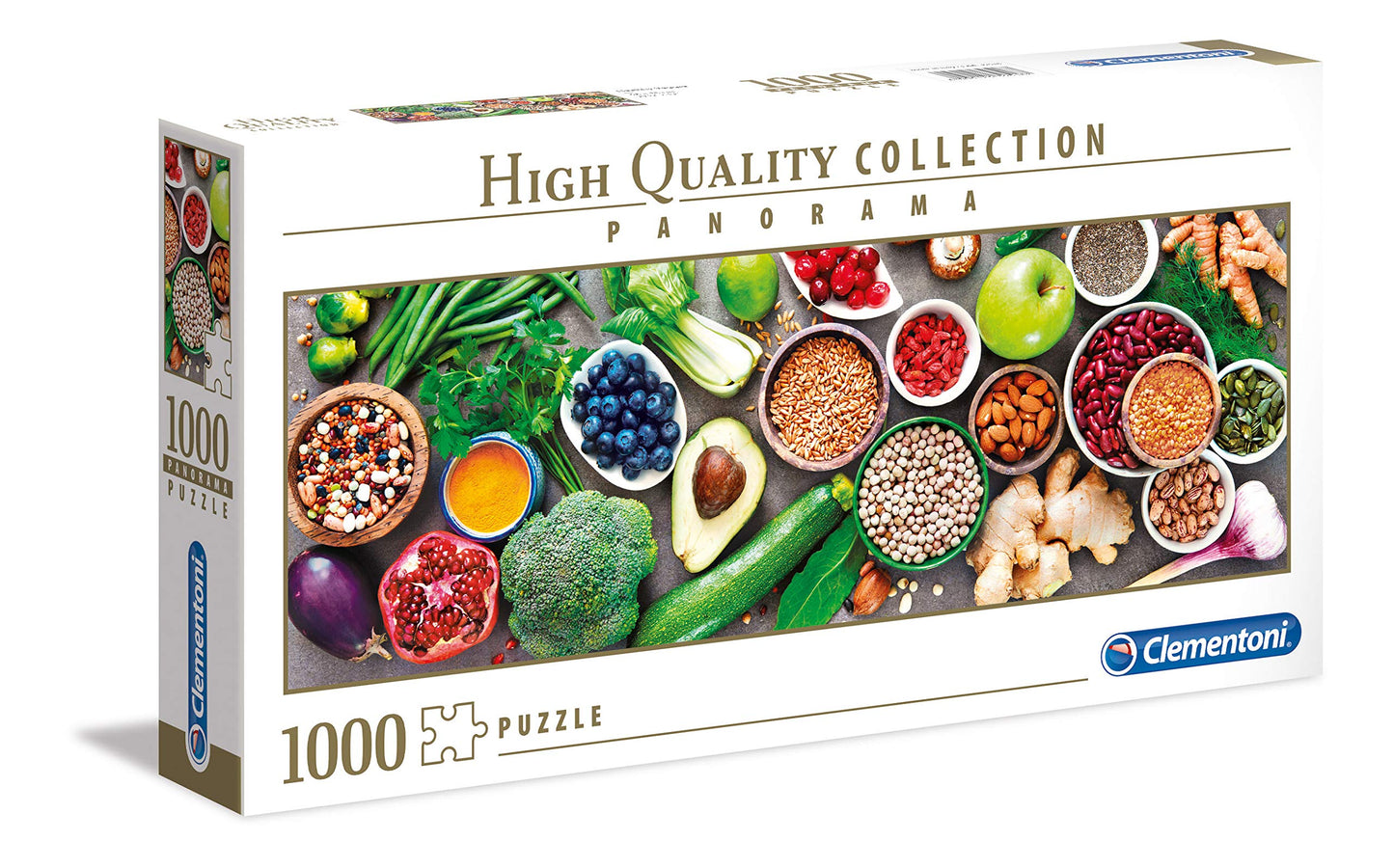 Clementoni - 39518 - Collection Puzzle Panorama - Healthy Veggie - 1000 Pieces - Made In Italy - Jigsaw Puzzles For Adult