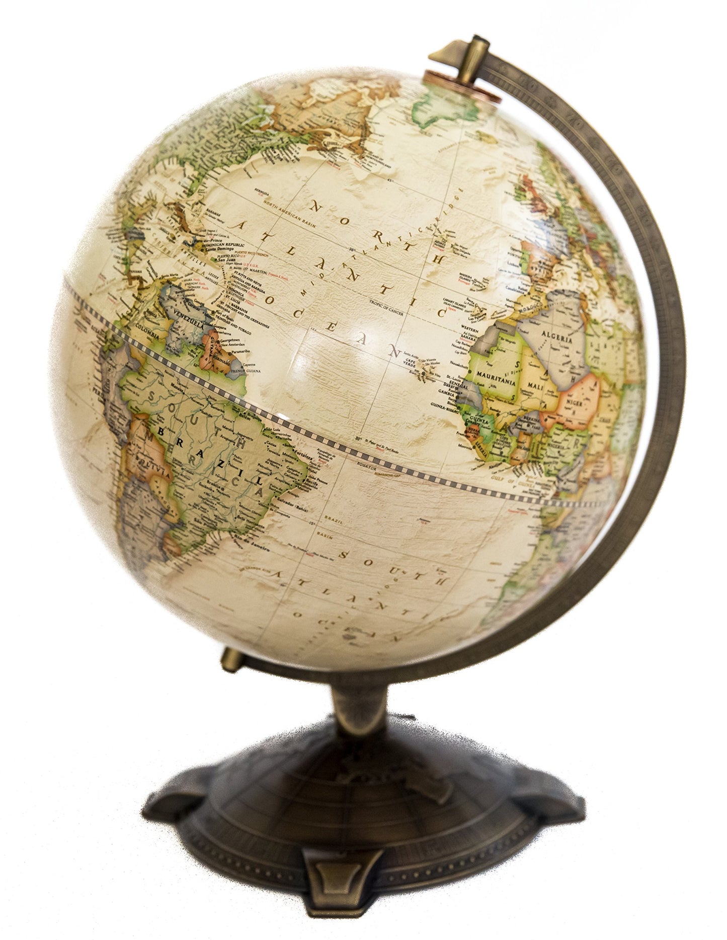 National Geographic Antique Globe 12''. Made In The Usa