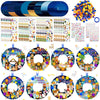 Hollowfly 48 Sets Christmas Nativity Crafts Kits Religious Jesus DIY Wreath Signs Hanging Ornaments Make Your Own Nativity Scene