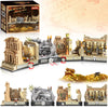 Qeinie Temple Building Set For Adults, Temple Of Golden Idol 5-In-1 Construction Building Toys, Classic Movie Scene Building Blo
