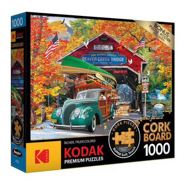 Roseart - Kodak Premium Cork - Covered Bridge - 1000 Piece Jigsaw Puzzle For Adults