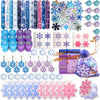 Atonofun 146 Pcs Snowflake Party Favors, Goodie Bag Stuffers, Gift Bags Filler, Classroom Reward Prizes, Bulk Small Toy, Snowfla