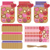 WATINC 30PCS Valentine Love Candy Jar Craft Kit, Make Your Own Valentines Day Candy Jar, DIY Love Heart Candy Jar Decor Craft Su