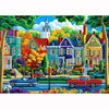 Fall City Landscape Puzzles For Adults 1000 Pieces Funny Colorful Autumn Vibrant Stree Jigsaw Puzzles 1000 Pieces Challenging Fa