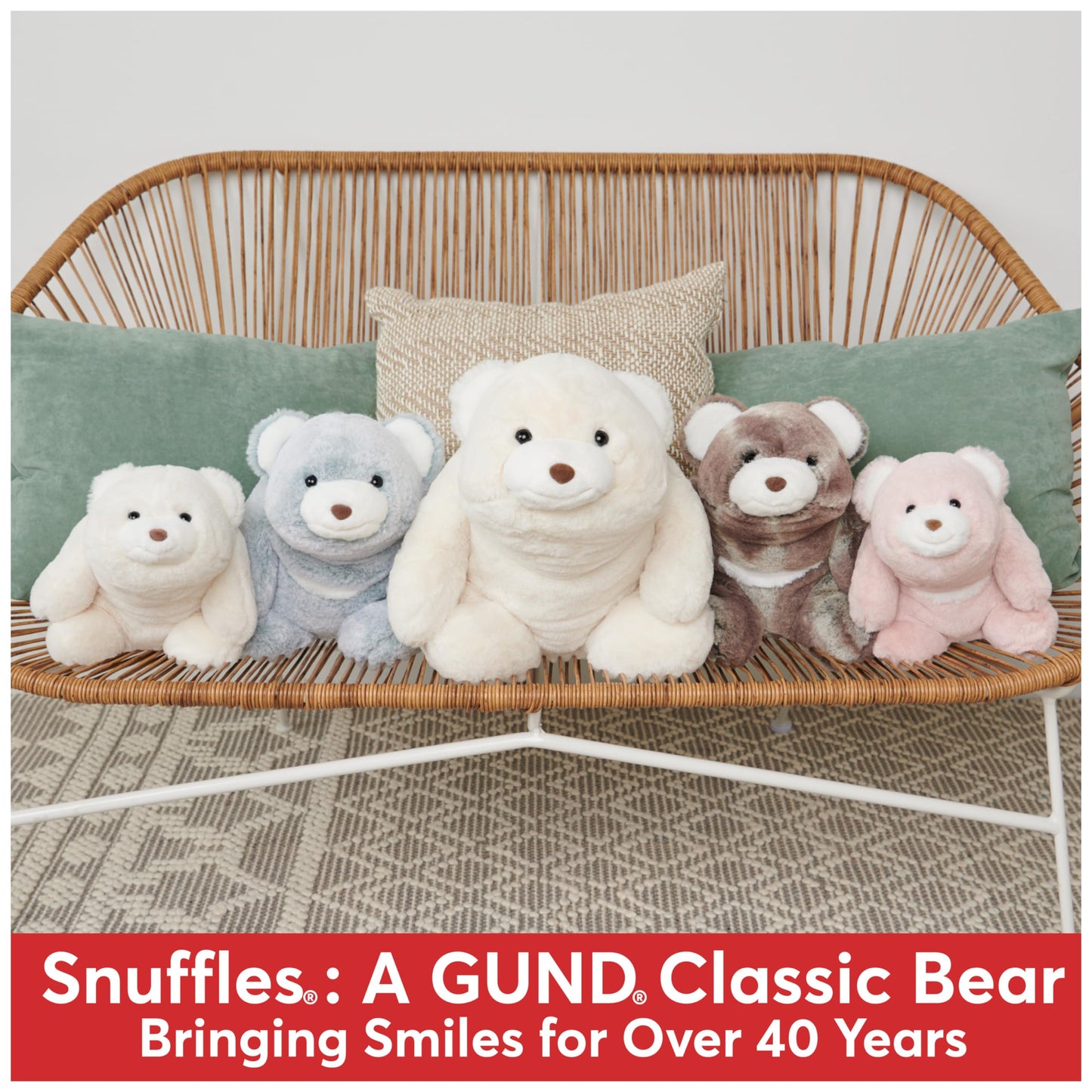 GUND Snuffles Teddy Bear Plush Toy, Purple, 10”, High Quality Materials, Ages 1+