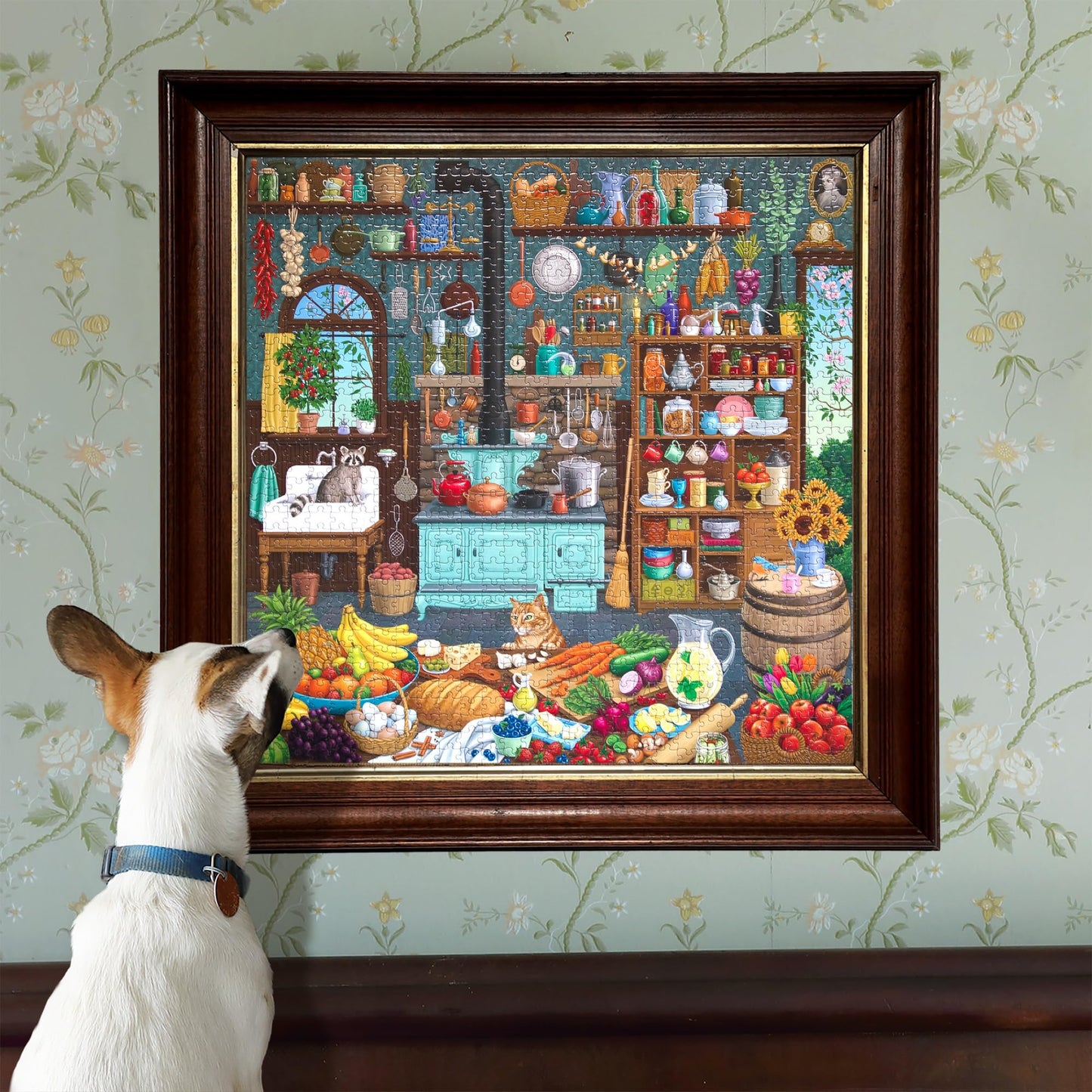 eeBoo Alchemist's Kitchen 1000 Piece Puzzle - Multicolor Cardboard Jigsaw, 23x23, Includes Image Reference Insert, Model PZTALK