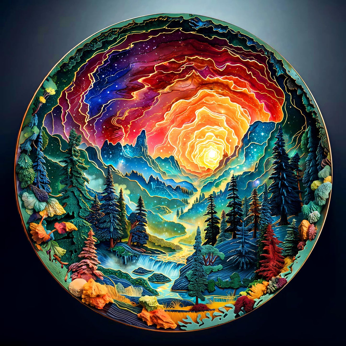 Wooden Puzzles For Adults - 3D Vision Effects Sky Wooden Jigsaw Puzzles - Unique Shaped Wooden Jigsaw Puzzles For Adults - Creat