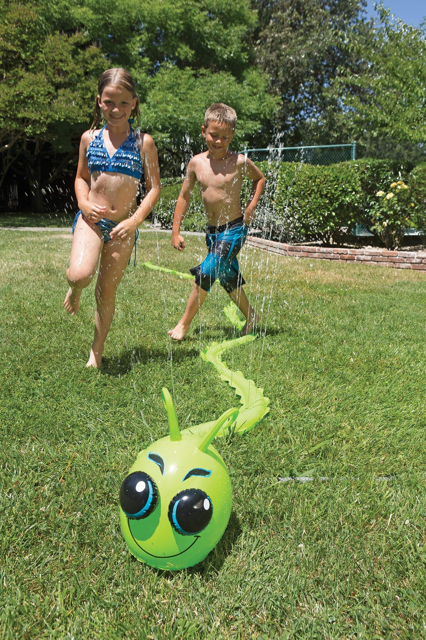 Poolmaster Caterpillar Sprinkler Toy , Green
