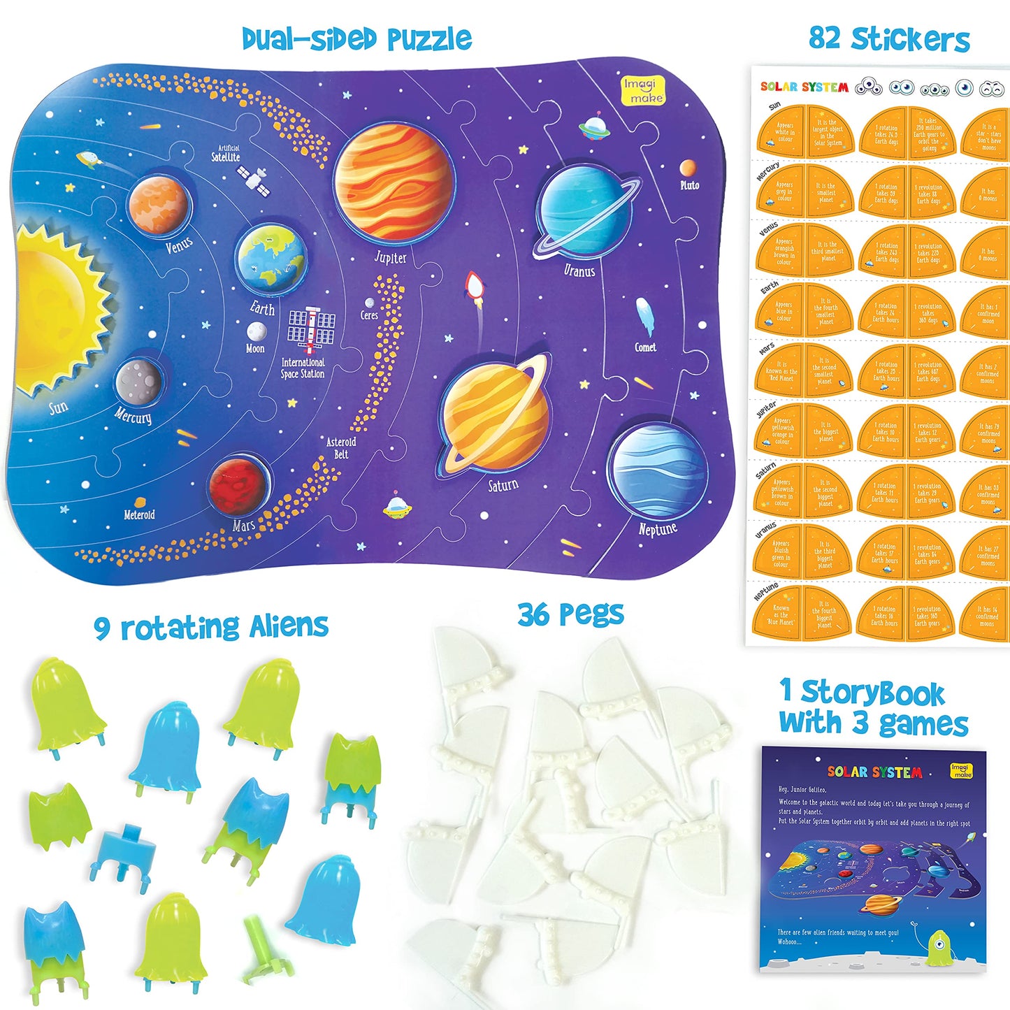 Imagimake Mapology Solar System For Kids | Educational Toys For Kids 5-7 | Space Toys | Puzzles For Kids Ages 4-8 | 6 Year Old Boy Gifts & Girl Gifts