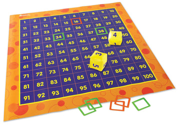 Learning Resources Hundred Activity Mat - 57 Pieces, Ages 5+ Math Learning Games For Kids, Educational And Fun Games For Kids