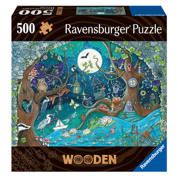 Ravensburger Fantasy Forest - 500-Piece Vibrant Wooden Jigsaw Puzzle | Stress-Reducing Fun | Eco-Friendly Materials | Certified By The Forest Stewardship Council