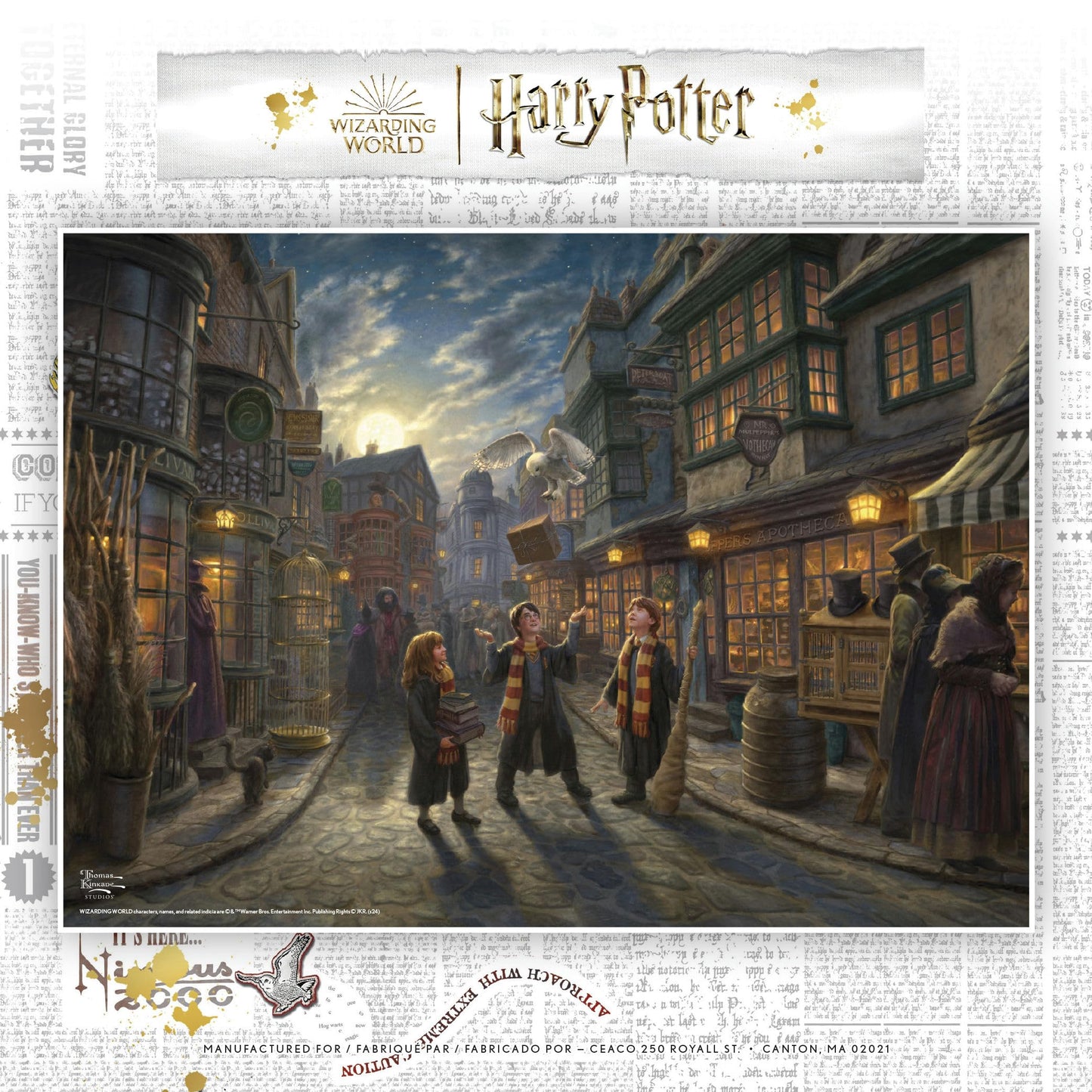 Ceaco - Thomas Kinkade - Harry Potter - Wizarding World - Diagon Alley - 1000 Piece Jigsaw Puzzle
