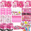 KULUJIA 120 pcs Pink Party Favors Princess Birthday Supplies Girl Kid Toy Gift Goodie Bag Stuffer Filler Makeup Party Decoration