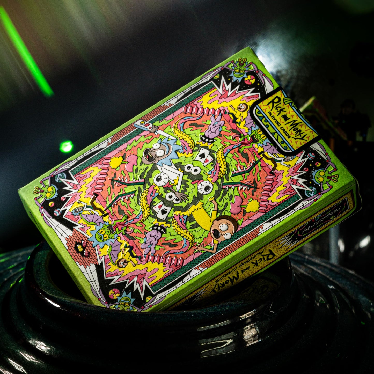 theory11 Rick and Morty Playing Cards - FSC-Certified Green Deck, Model RICK-AND-MORTY