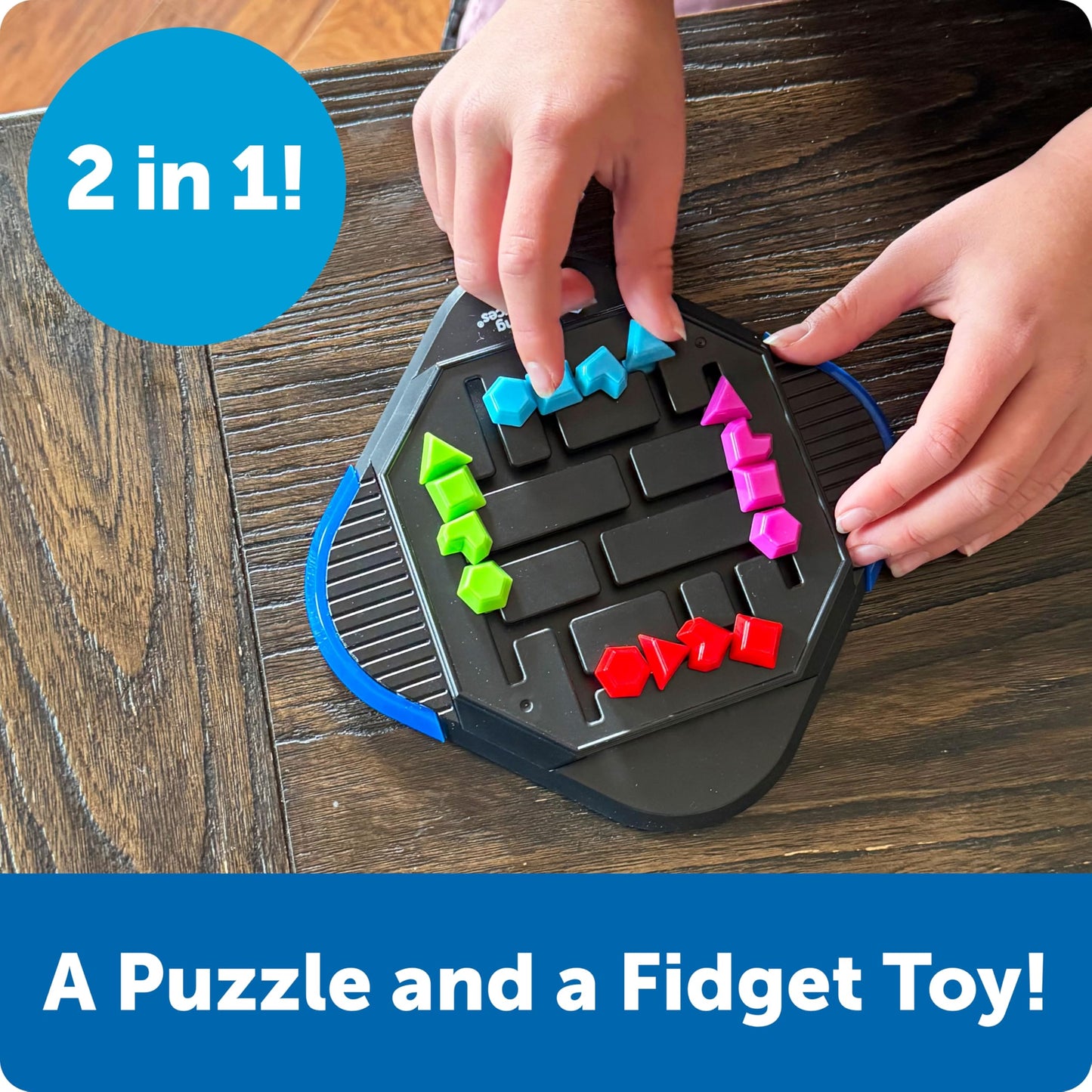 Learning Resources Slideminder Brain Teaser Puzzle Game, 3D Puzzle, Slide Puzzle For Kids, Brain Teasers, Fidget Toy, Travel Gam