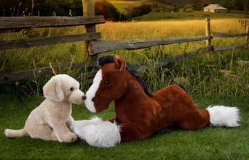 The Petting Zoo Yellow Lab Dog Stuffed Animal Plushie, Gifts For Kids, Lab Dog Plush Toy 12 Inches
