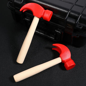 Toddmomy 2Pcs Wooden Hammer Toys Simulation Hammers Maintenance Tools Toys Pretend Play Educational Toys for Kids Children