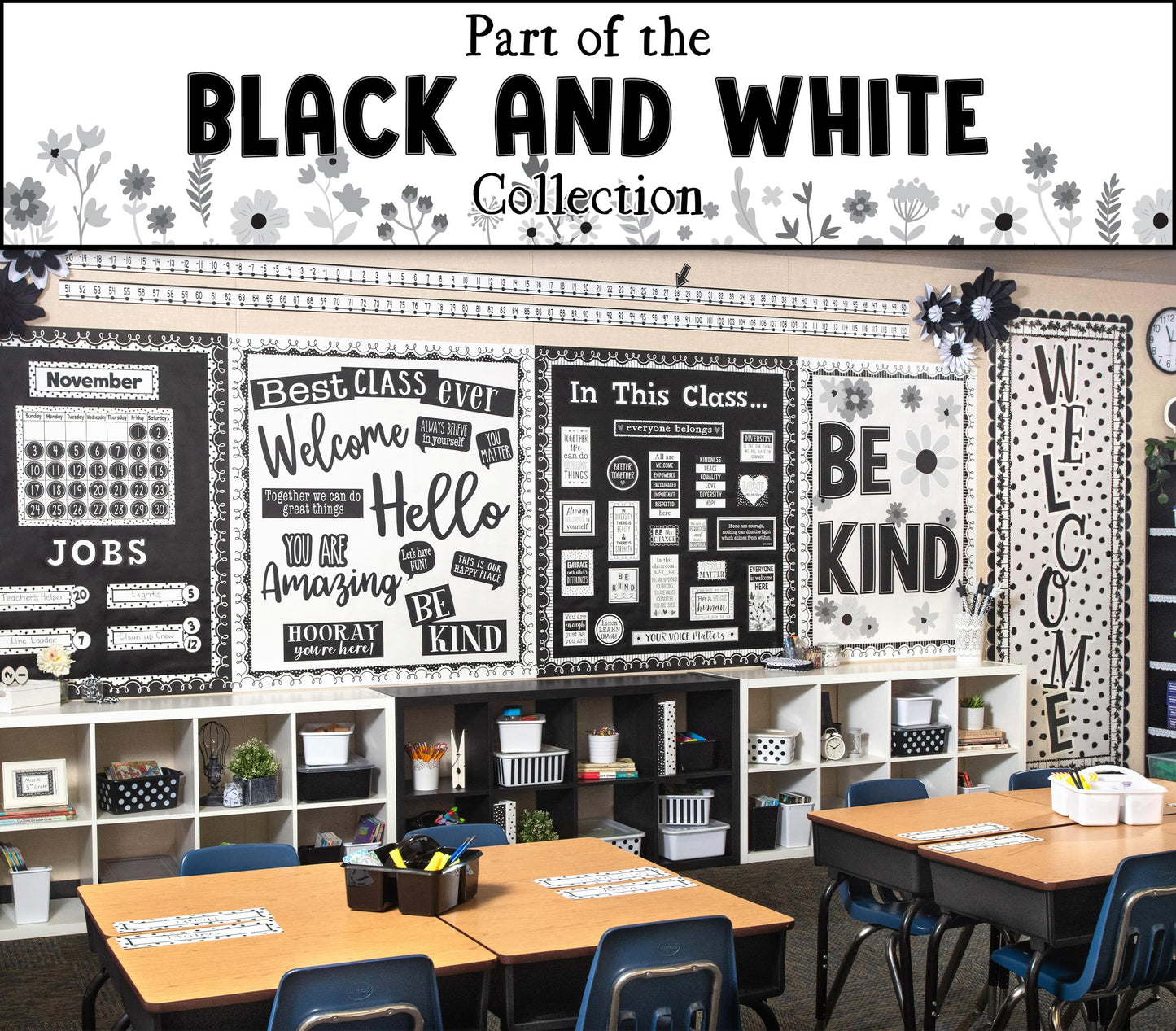 Teacher Created Resources Black And White Numbers Magnetic Accents (Tcr77589)