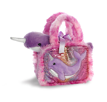 Aurora® Fashionable Fancy Pals™ Narwhal Stuffed Animal - On-The-Go Companions - Stylish Accessories - Multicolor 7 Inches