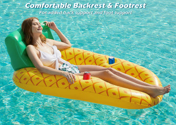Jasonwell Inflatable Pool Float mature-themed - Pool Floaties Lounger Floats Raft Floating Chair Water Floaty for Swimming Pool Lake Lounge Float with Cup Holders Beach Pool Party Toys for mature-themeds Kids PA