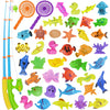 Bath Toy,39 Piece Magnetic Fishing Toy,Original Color Waterproof Floating Fishing Play Set In Bathtub Pool Bathtime Learning Education Toys For Boys Girls Toddlers,Fishing Game For Kids Party Favors