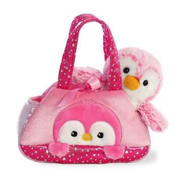 Aurora® Fashionable Fancy Pals™ Pompom Penguin™ Stuffed Animal - On-The-Go Companions - Stylish Accessories - Pink 7 Inches