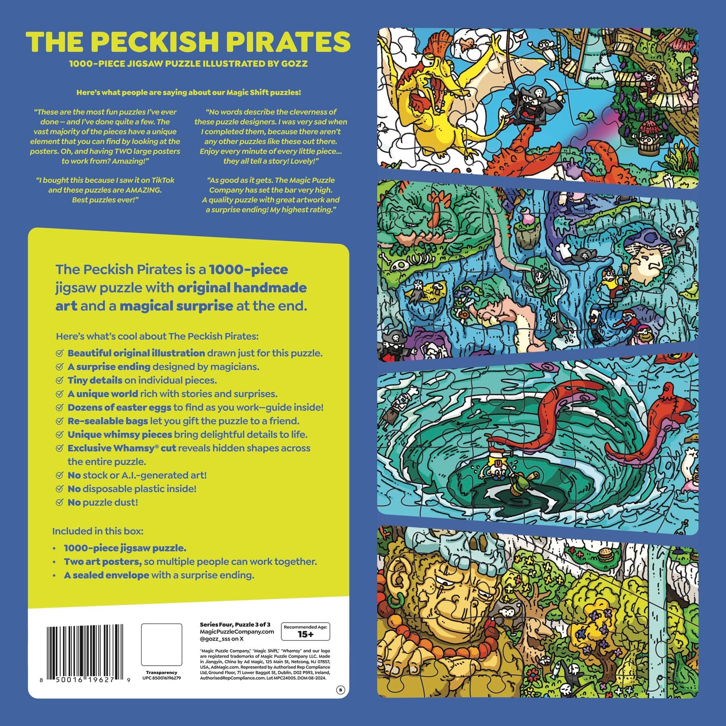 The Peckish Pirates 1000-Piece Jigsaw Puzzle by Magic Puzzle Company - Series Four, Multicolor Adventure for Puzzle Enthusiasts