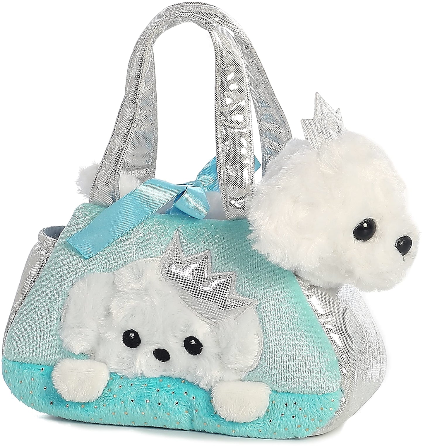 Aurora® Fashionable Fancy Pals™ Peek-A-Boo Princess Puppy Stuffed Animal - On-The-Go Companions - Stylish Accessories - Multicolor 7 Inches