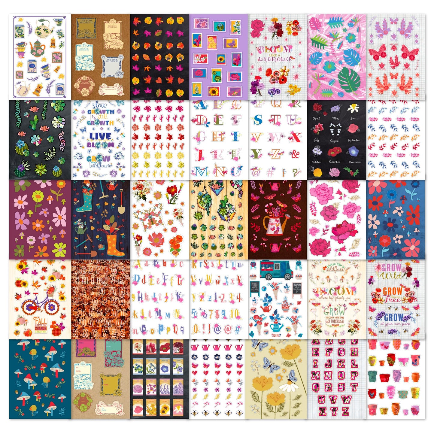 Fashion Angels 1,000+ Bloom Sticker Book, Includes Fun & Colorful Craft Flower Stickers, Ideal For Accessorizing Kids & Adults Notebooks, Scrapbooks & More