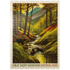 MyPuzzle Great Smoky Mountains National Park: Splashing Cubs Vintage Poster - enhanced 500 Piece Jigsaw Puzzle for mature-themeds