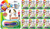 Ja-Ru Chinese Jump Rope (12 Packs) Elastic Skipping Rope Game For Kids & Adults| Colorful Stretchy Jump Rope For Kids. Party Favor. Physical Education Equipment | Item #733-12S
